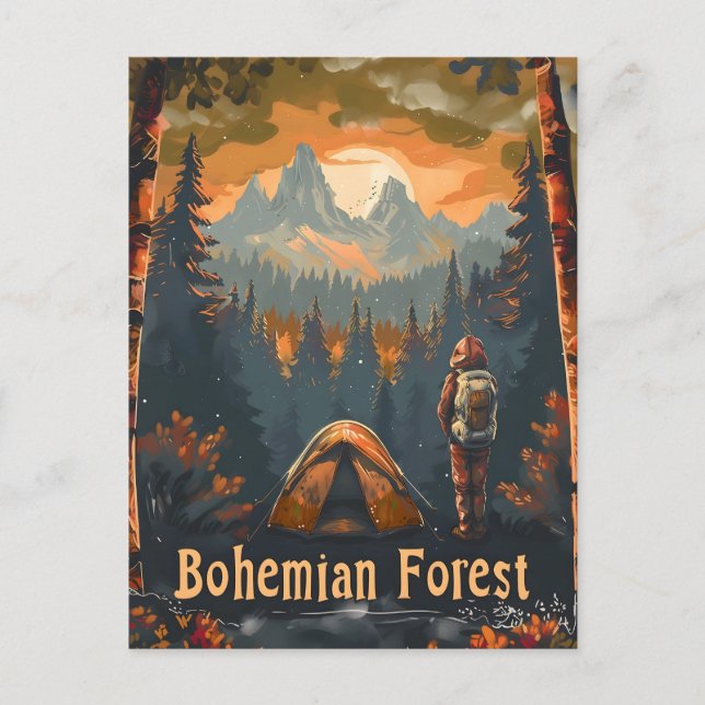 Bohemian Forest Camping Postcard (Front)
