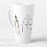 Bohemian future mrs teepee botanical contemporary latte mug<br><div class="desc">Bohemian future mrse teepee botanical contemporary wedding design. With on trend green and terra-cotta colours. Part of a collection.</div>