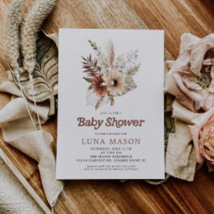 Bohemian Gender Neutral Baby Shower Invitation