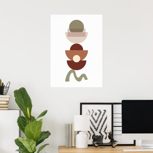Bohemian Geometric Abstract  Poster (Home Office)