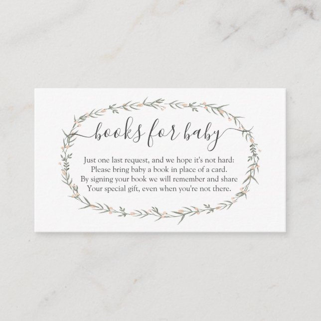 Bohemian Girl Book In lieu, books for baby insert (Front)