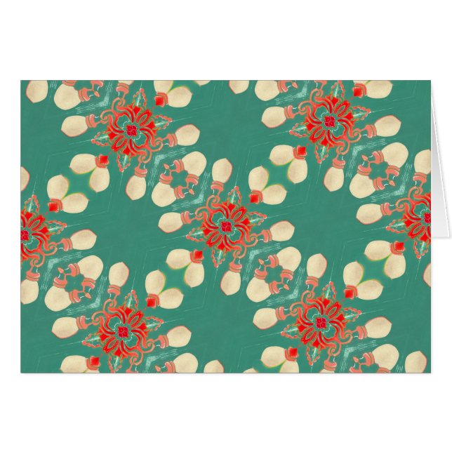 Bohemian Glam Turquoise Coral Gold Street Lights (Front Horizontal)