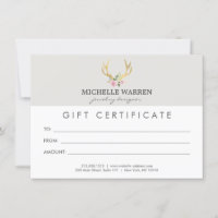 Bohemian Gold Antlers II Gift Certificate