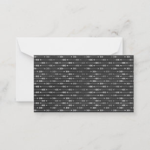 Bohemian Grey Arrow Stripe Abstract Style Card