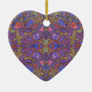 Bohemian Heaflow Ornment Ceramic Tree Decoration