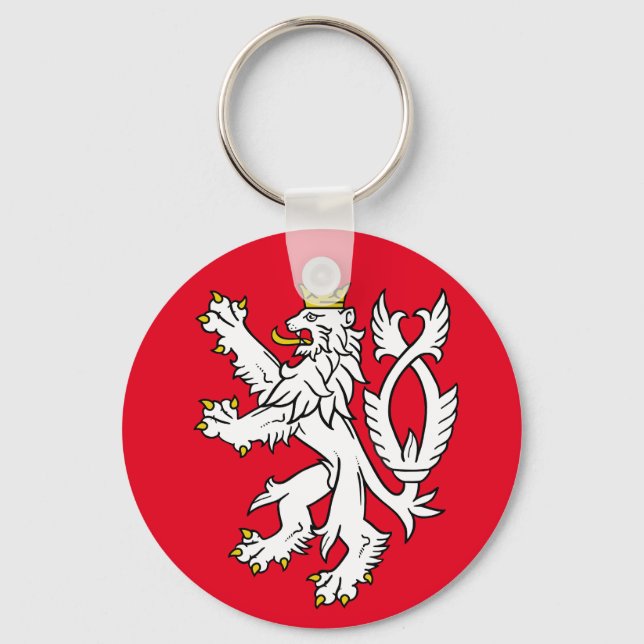 Bohemian heraldic lion key ring (Front)
