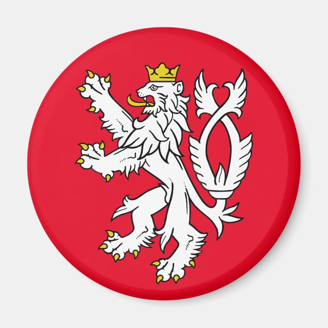 Bohemian heraldic lion magnet (Front)