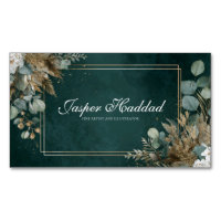 Bohemian Hunter Green Gold Botanical Frame