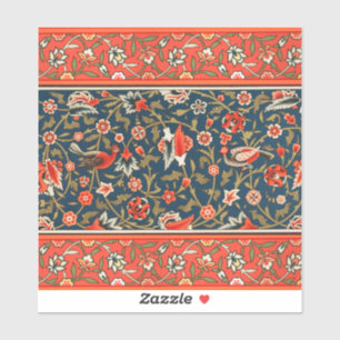 Bohemian Indo-Persian Floral Pattern Vintage Red 
