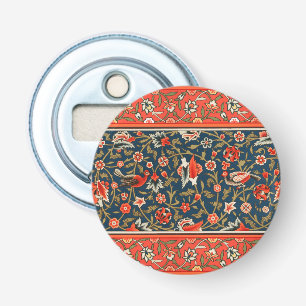 Bohemian Indo-Persian Floral Pattern Vintage Red Bottle Opener