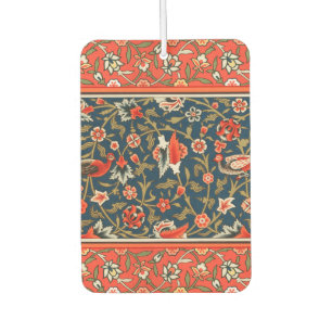 Bohemian Indo-Persian Floral Pattern Vintage Red Car Air Freshener