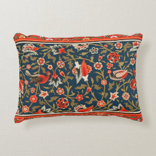 Bohemian Indo-Persian Floral Pattern Vintage Red  Decorative Cushion