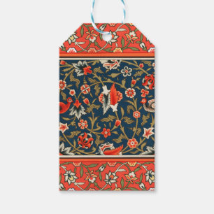 Bohemian Indo-Persian Floral Pattern Vintage Red  Gift Tags