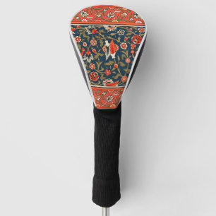 Bohemian Indo-Persian Floral Pattern Vintage Red Golf Head Cover