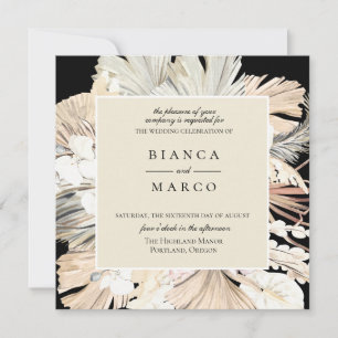 Bohemian Jungle Frame Wedding Invitation