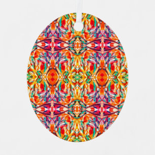 Bohemian Kaleidoscope Pattern Metal Tree Decoration