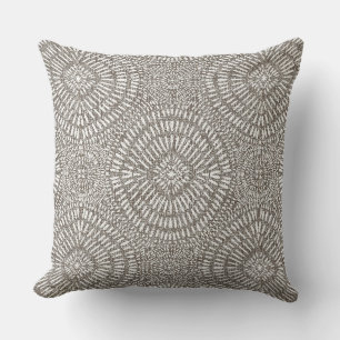 Bohemian light taupe pattern cushion