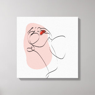 Bohemian Line Art Background Canvas Print