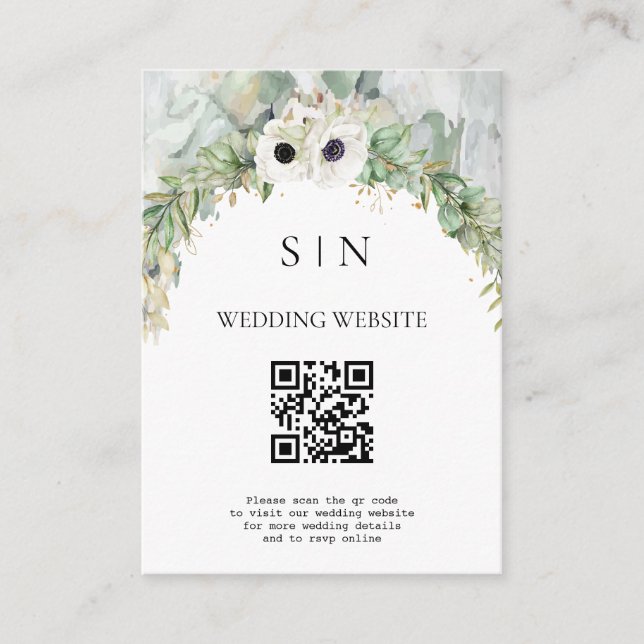 Bohemian Lush Greenery Arch Summer Garden Enclosure Card (Front)