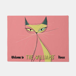 Bohemian Maine Coon Cat Mum Dad Out Door Carpet Doormat