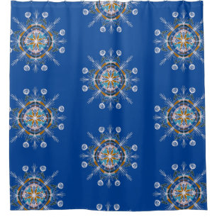 Bohemian Mandala Hand Drawn Colourful Shower Curtain
