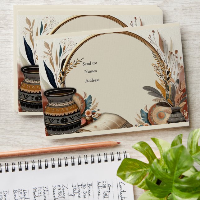 Bohemian mix of colours and decor theme envelope (Stacked)