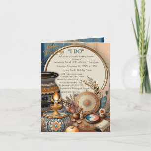 Bohemian mix of colours and decor theme invitation