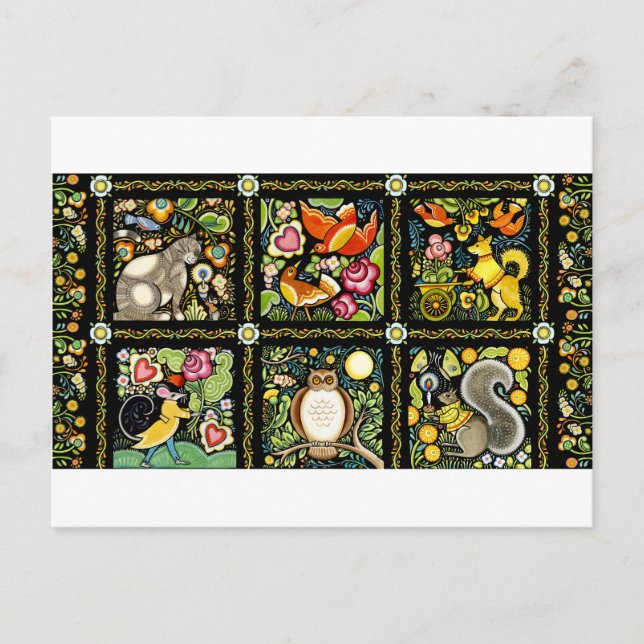 BOHEMIAN MOOSHKA DESIGN POSTCARD (Front)