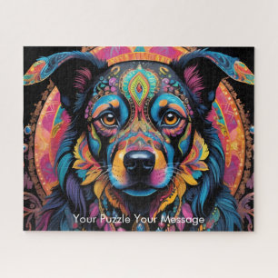 Bohemian Mosaic Majesty The Painted Dog Jigsaw Puzzle