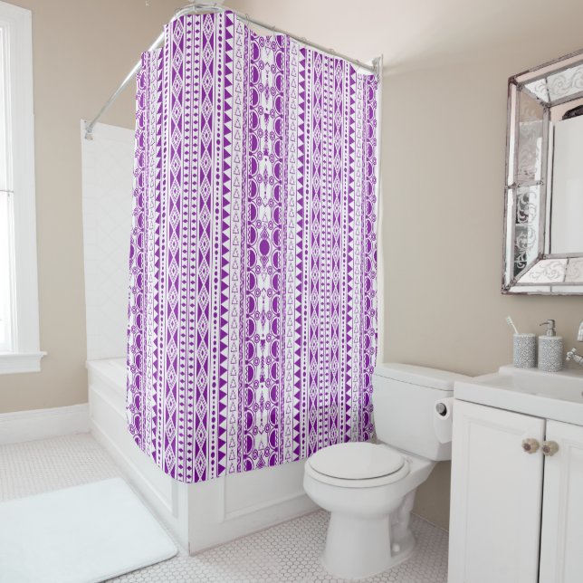 Bohemian Ornament 30122020 Violett Shower Curtain (In Situ)