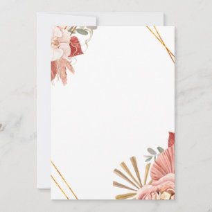 Bohemian Ornamental Florals Rose Invitation 