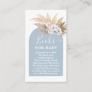 Bohemian Pampas Grass Books for Baby Boy Card