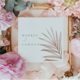 Bohemian Pampas Grass Wedding Napkin