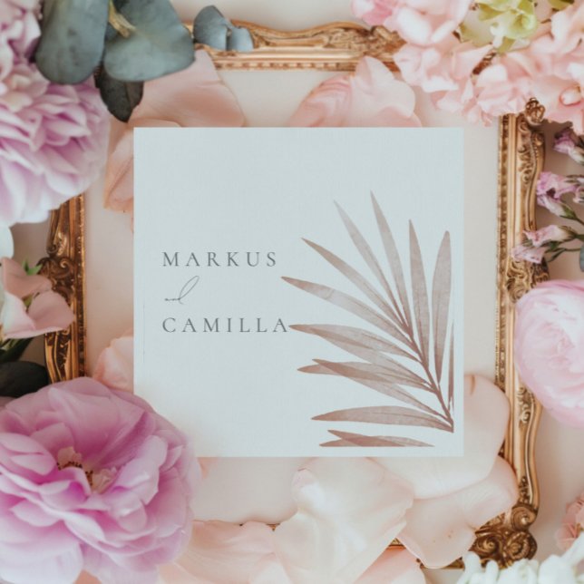 Bohemian Pampas Grass Wedding Napkin (Creator Uploaded)