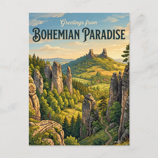 Bohemian Paradise Czech Republic Postcard (Front)