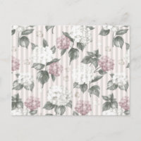 Bohemian pastel pink green floral stripes pattern