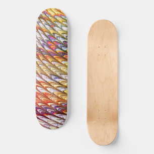 Bohemian Psychedelic Colourful Waves Abstract Art Skateboard