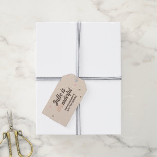 Bohemian Rainbow First Birthday Onederful Dots  Gift Tags