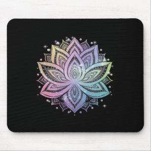 Bohemian Rainbow Lotus Flower Yoga Lotus Flower _2 Mouse Pad