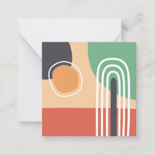 Bohemian retro colours rainbow artwork card