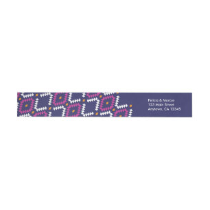 Bohemian return address wraparound label