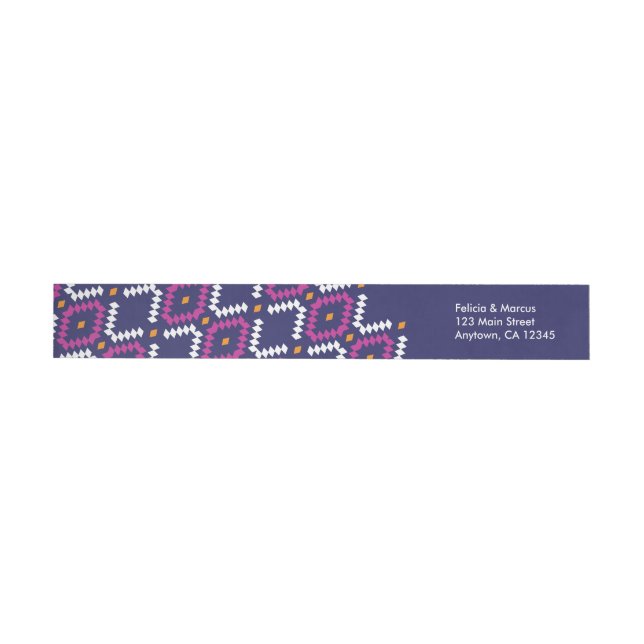 Bohemian return address wraparound label (Individual)