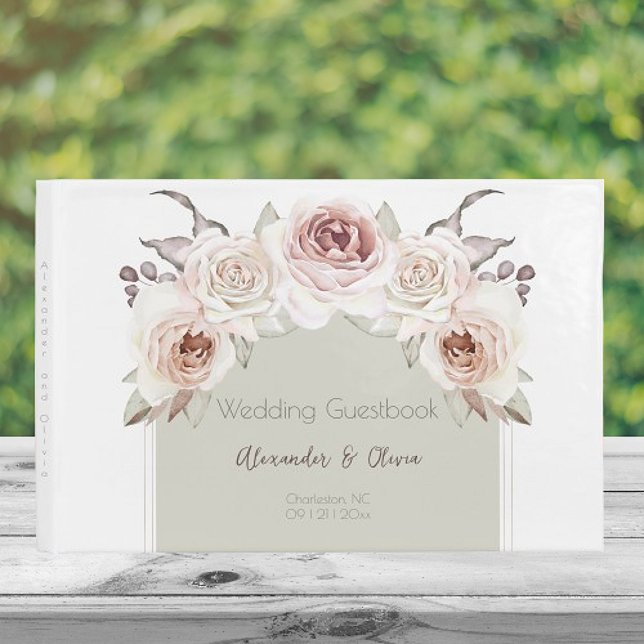 Bohemian Rose Arch Wedding Guest Book (Bohemian Rose Arch Wedding Guest Book)