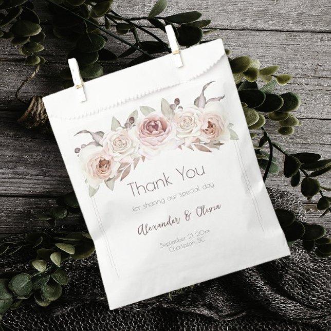 Bohemian Rose Wedding Favour Bags (Bohemian Rose Wedding Favor Bag)