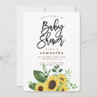 Bohemian Rustic Sunflower Baby Shower