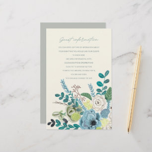 Bohemian sea green chic Flowers Guest Information