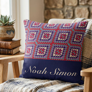 Bohemian seamless mosaic Colorful pattern Cushion