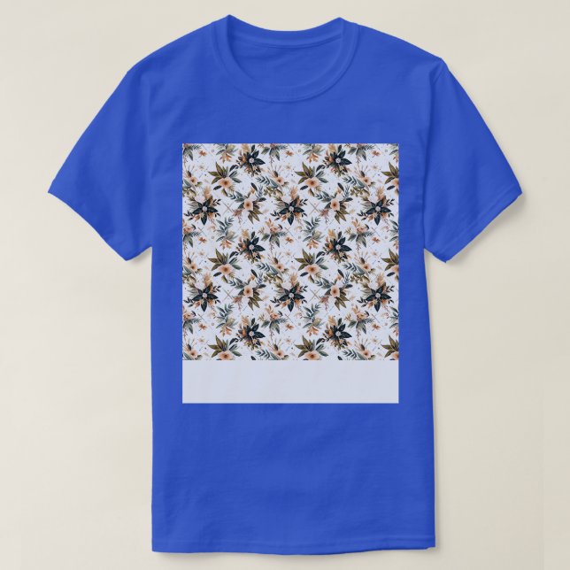Bohemian Seamless Pattern Boho Hippie Gypsy Flower T-Shirt (Design Front)