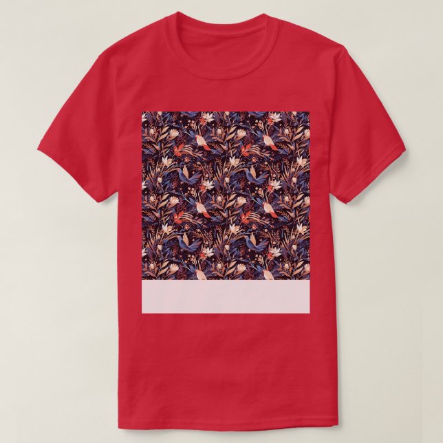 Bohemian Seamless Pattern Boho Hippie Gypsy Flower T-Shirt (Design Front)