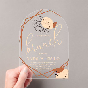 Bohemian Shapes and Lines Acrylic Invitation